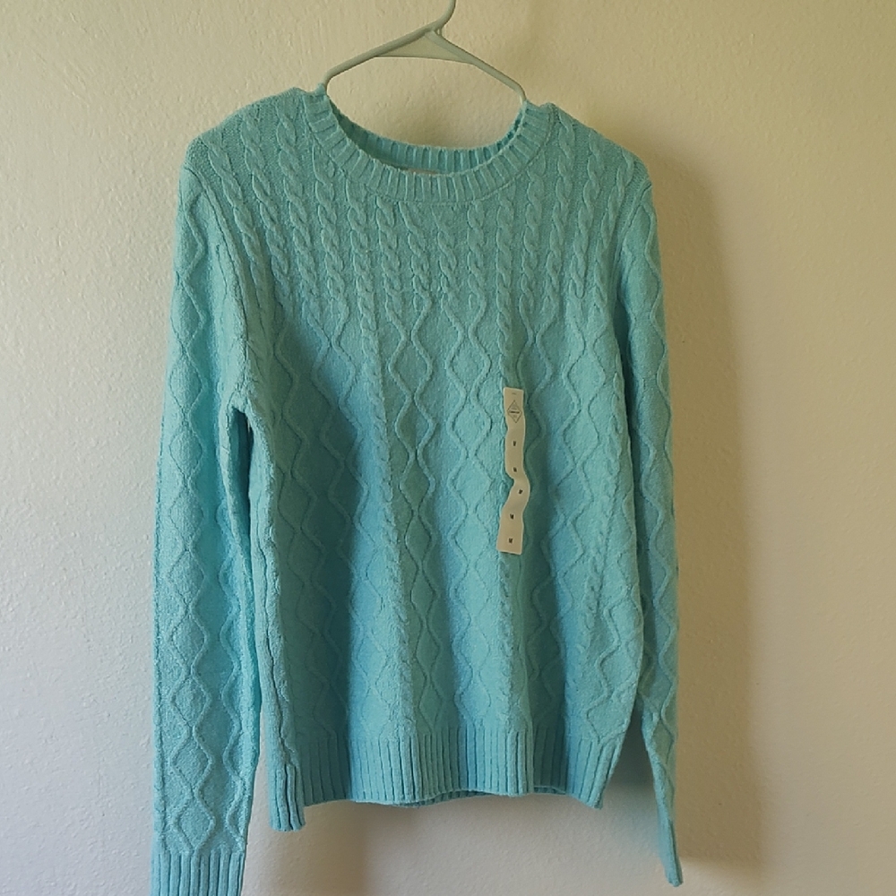 St. Johns Bay Turquoise Blue Crewneck Sweater